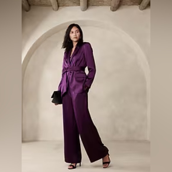 Banana Republic Factory Pants - NWT Banana Republic Factory Satin Wide Leg Pants